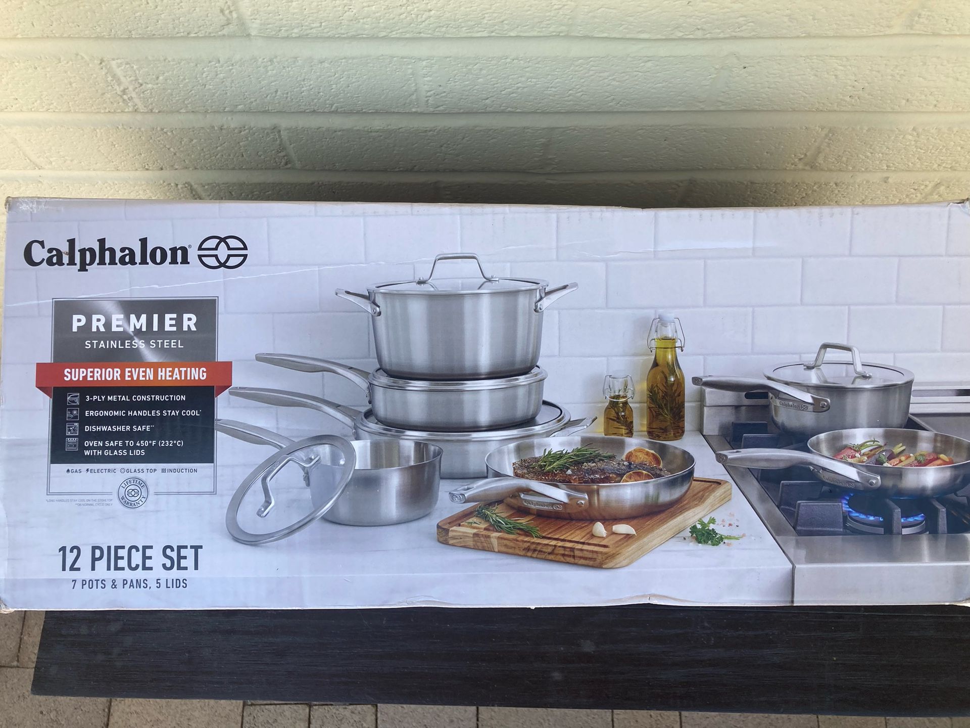 12 Piece Premier Calphalon Cookware Set