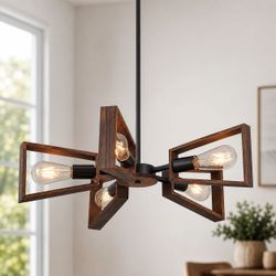 5-Light Chandelier Pendant Fixture Adjustable Farmhouse Kitchen Island Dining Room