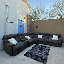 Large Electric Reclining Sectional 