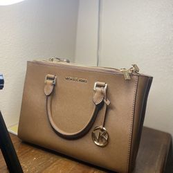 *BRAND NEW* Michael Kors MK Kellen Medium Satchel Brown Leather Bags Purse 