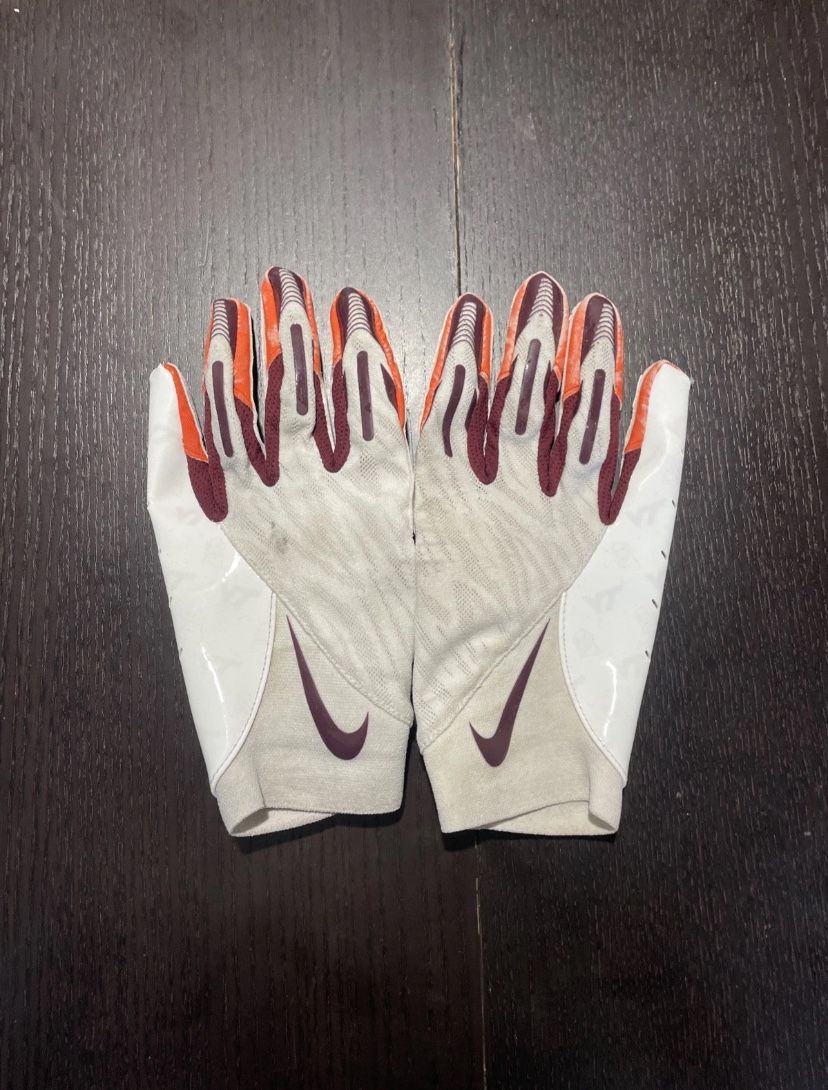 Nike VT Hokies College Football Gloves Size 2XL