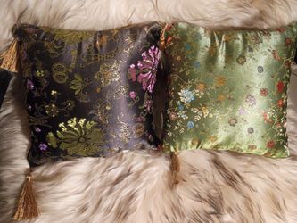 Oriental Type Throw pillows.