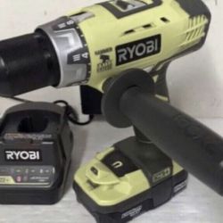 RYOBI 18V Cordless 1/2" Hammer Drill Kit battery & Charger Model # P214