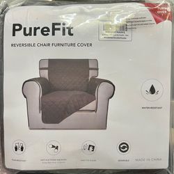 Purefit Reversible Chair Furniture Cover Chocolate Color 
