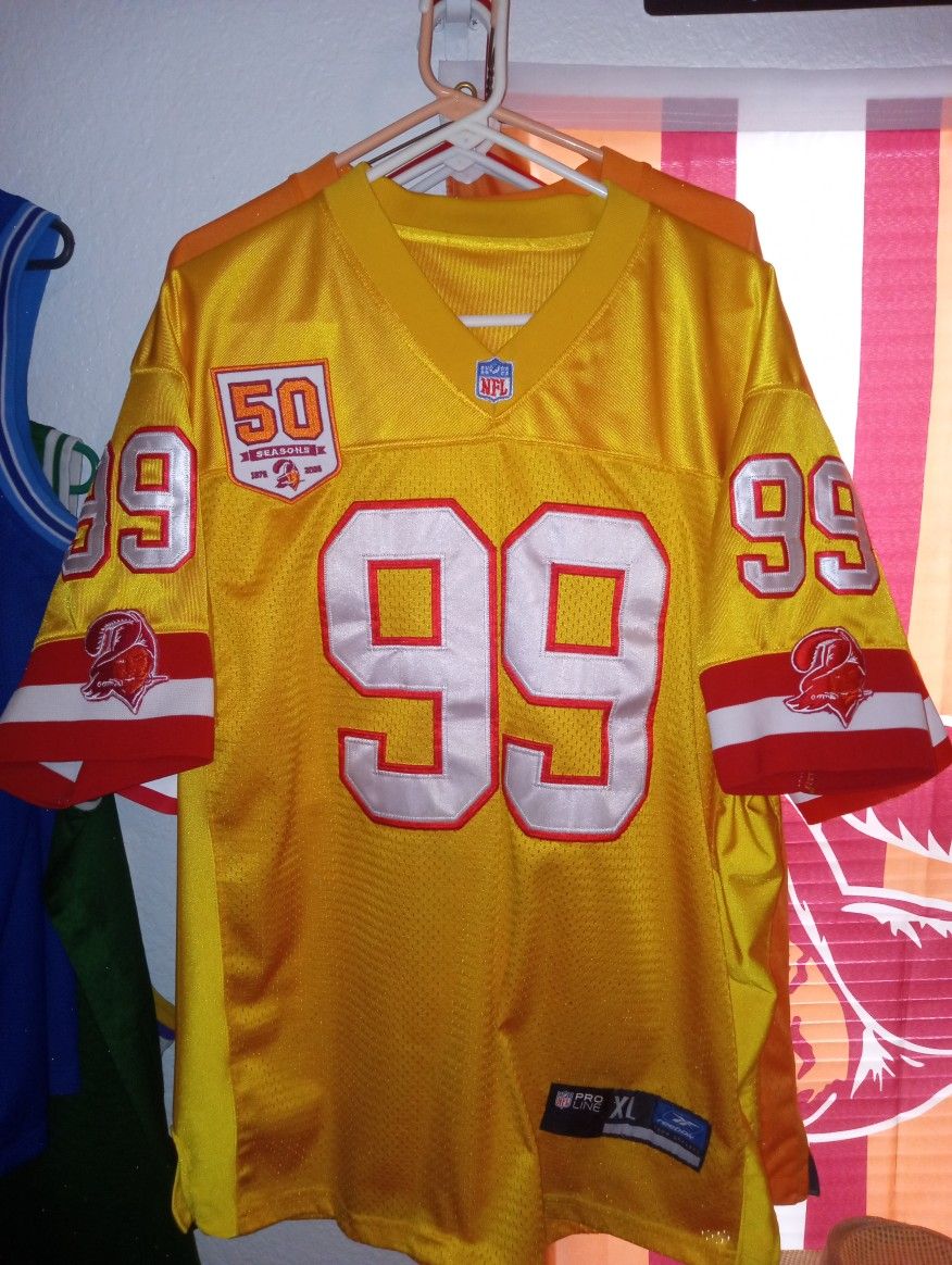 Warren Sapp Creamsicle Gold Jersey