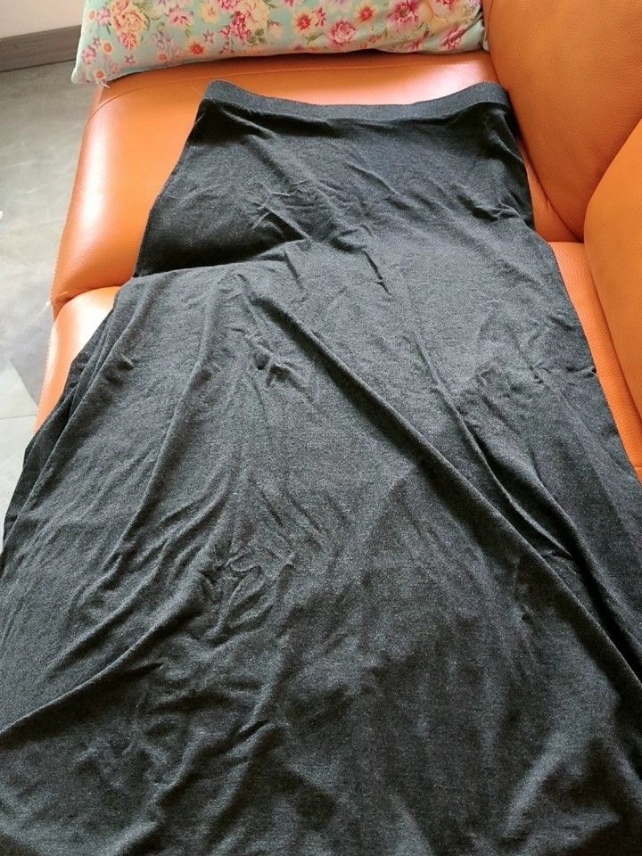 Gray Modal drape half-length skirt for women in summer