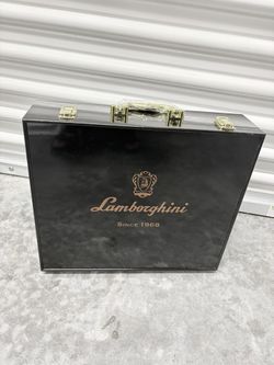 Lamborghini Presentation Box Case Black & Gold Logo Since 1968 Display / Storage