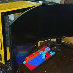 mid-level game/workstaion + 12gb-gpu + 144hz 24in screen ( 2nd Screen Free At 600$ If Want) 