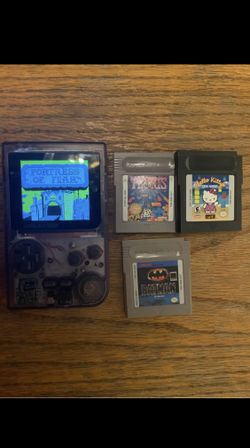 Nintendo GameBoy Pocket Vintage OSD IPS Backlit Bright Screen & 4 Games