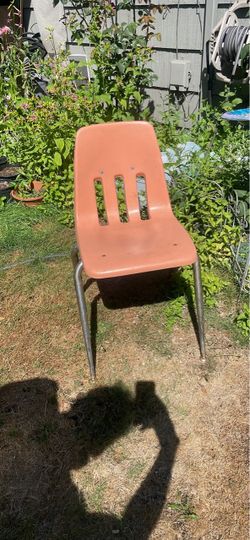 Vintage Plastic Shell Chair with Metal Legs