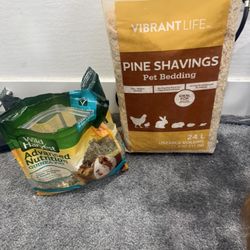 Guinea Pig Cage, Food And Toy