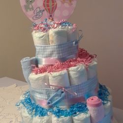 Gender Reveal Diaper Cake
