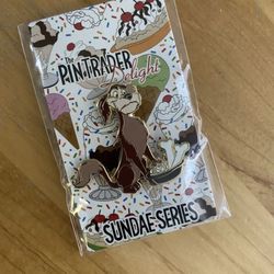 New Disney DSSH Toughy Pin Trader Delight Sundae Limited Pin LE200 Lady & Tramp