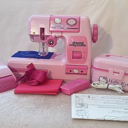 Sanrio Hello kitty Chain stitch sewing machine and bead applicator activity set from 2010 