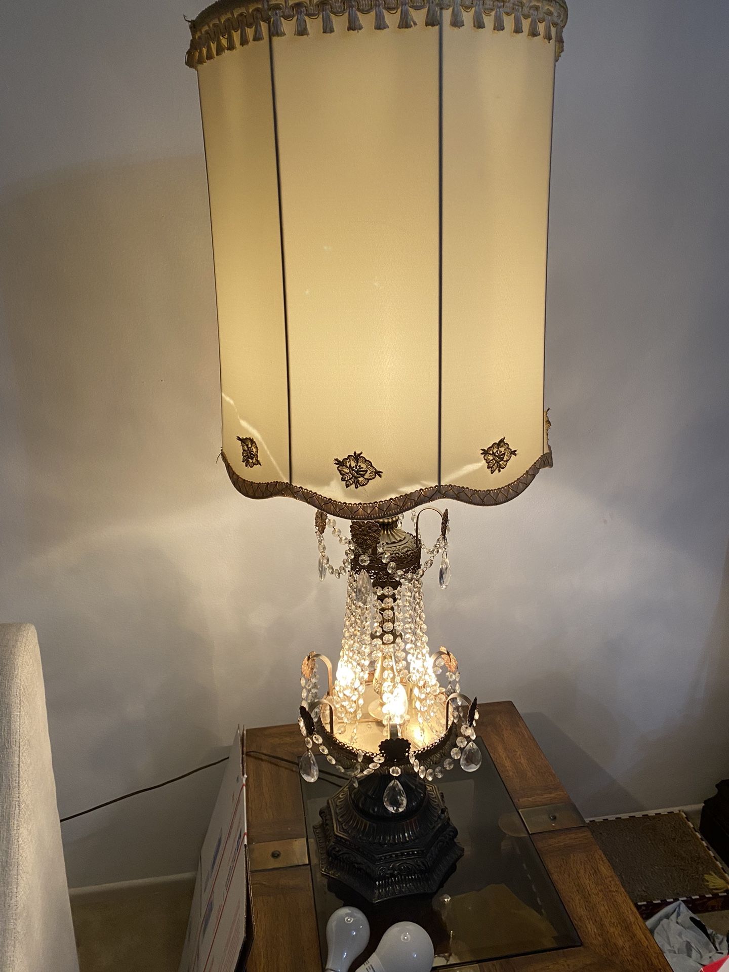 Antique Crystal Lamp