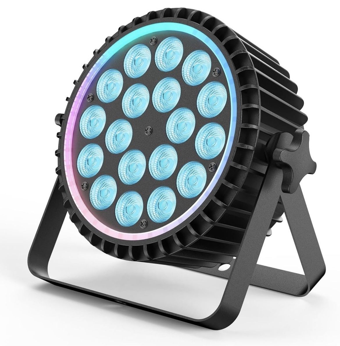 NEW Stage Par Lights 18X12W DJ LED Stage Lights, RGBW 4IN1 Wash/Strobe Effect DMX512 Control Sound Activated Uplighting for Event Family Festival Part