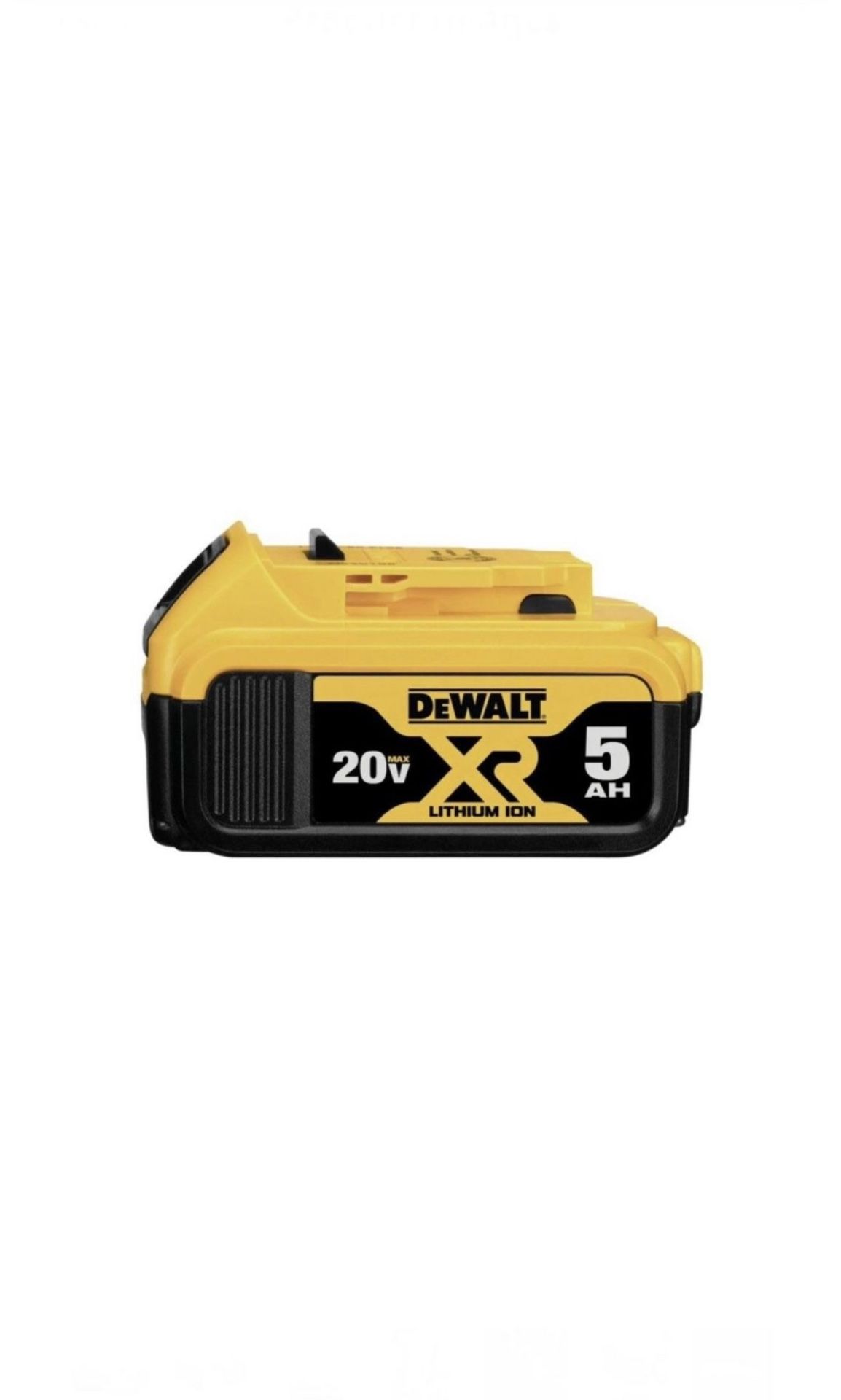 New DEWALT 20-Volt MAX XR Premium Lithium-Ion 5.0Ah Battery Pack $75 Each Firm