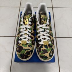 Brand New Adidas Stan Smith Bape ABC Camo IG8949 Size 9 For $160