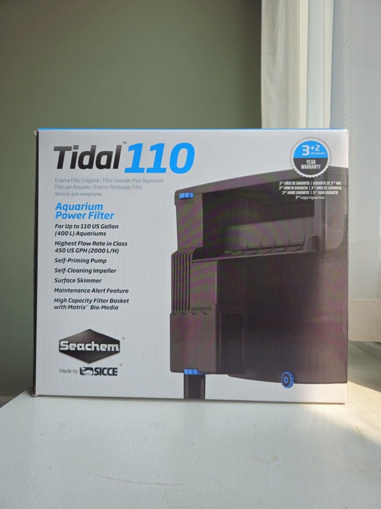 Seachem Tidal 110 Power Filter – Brand New – 450 GPH – For Up to 110 Gallon Tanks