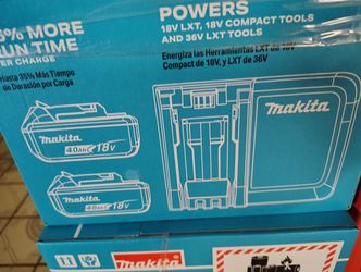 Makita Two 4.0ah Batteries And Fast  Charger