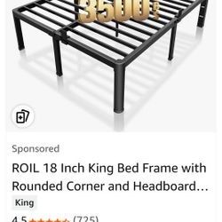 KING SIZE 18 INCH TALL BED FRAME