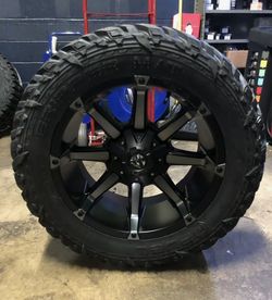 5 20x10 Fuel D556 Coupler 33" MT Wheel & Tire Package 5x5 Jeep Wrangler JK JL TJ