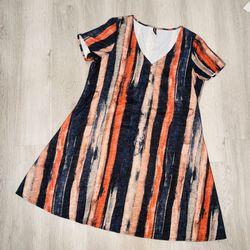 Just Fashion Now Vertical Stripped Dress Size L
