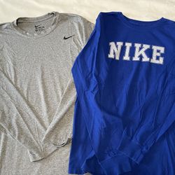 In Great Condition Nike Long Sleeve T-shirts ( 1- Dry Fit And The Other Cotton)