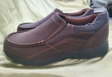 New George Men's Nolan Slip On Comfort Shoes in brown with a memory foam footbed Size 10 1/2