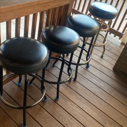 Black Bar Stools (4)