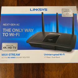 Linksys Max-Stream AC1750 Dual-Band 1.7Gbps Wi-Fi Router