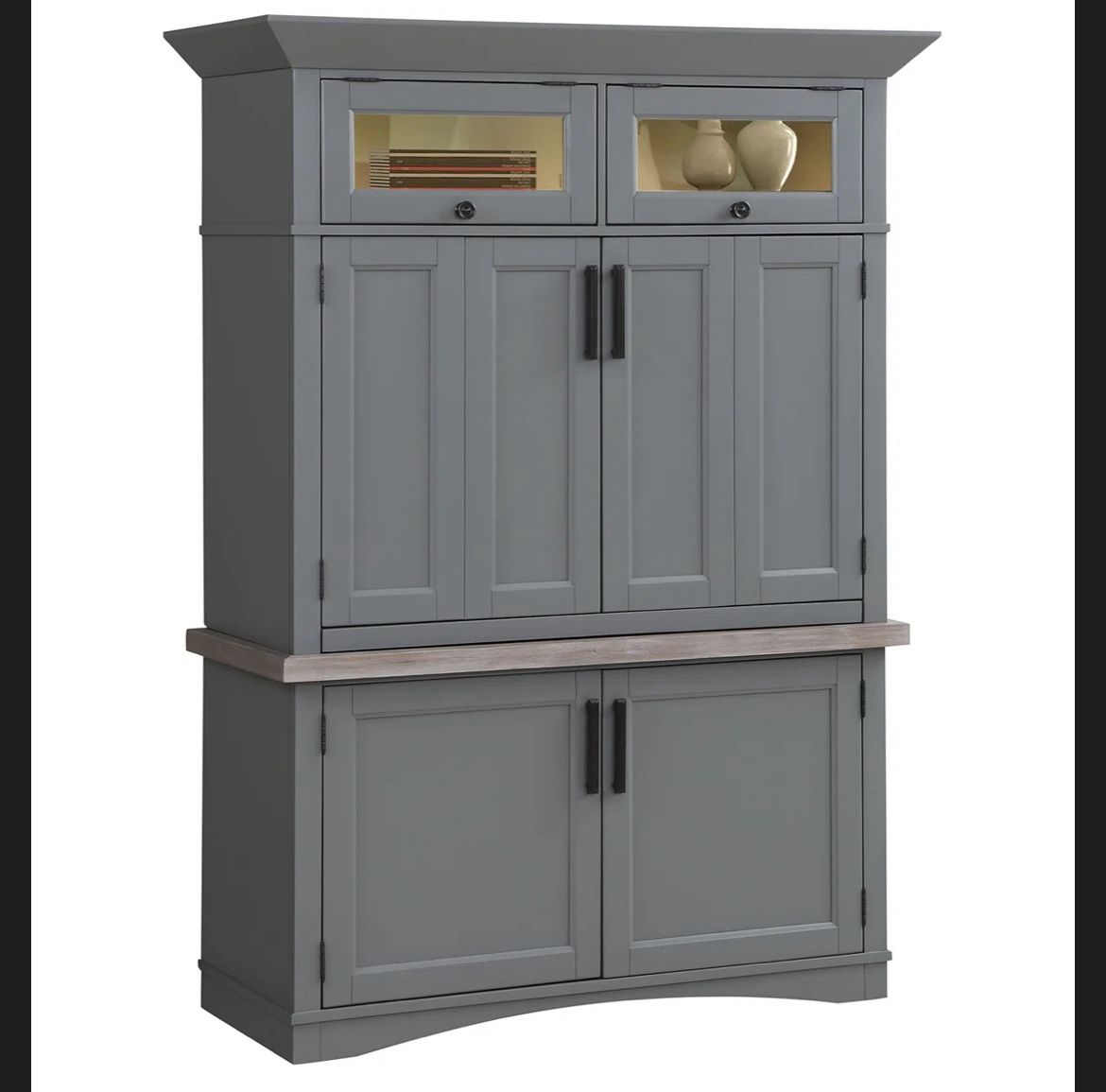 Antowne Solid Wood Top Writing Desk with Power Outlet
