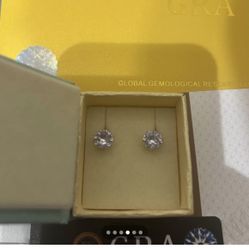 Dazzling 3CT + 3CT Moissanite DIAMOND Earrings 