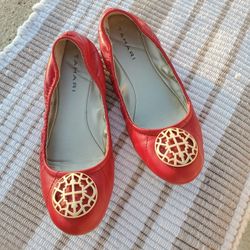 Tahari Red Leather Flats 7 Ballet flats