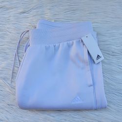 New Adidas Women's Relaxed Fit Taper Fleece Pants Size XL