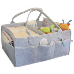 Extra Large Portable Diaper Caddy Tote And Organizer  8 Exterioir Pockets And Versatile Compartments