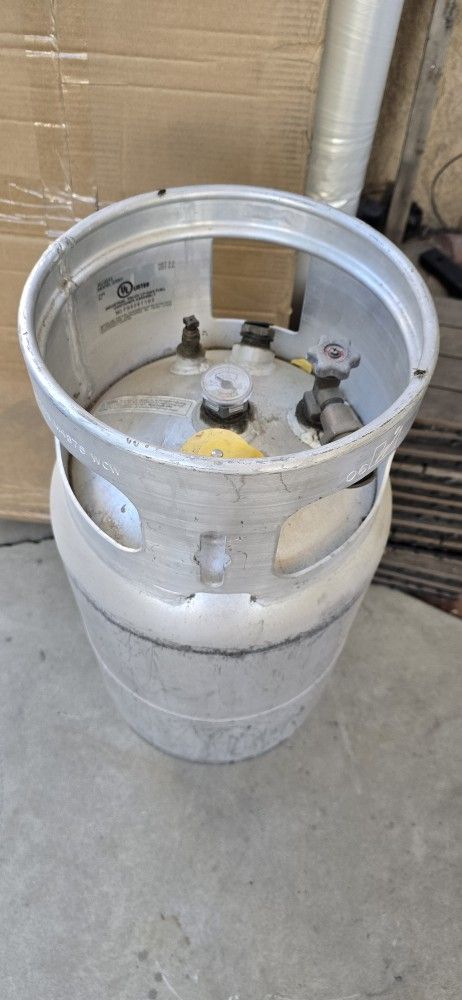 Empty Steel Forklift Propane Tank Cylinder with Built-in Gauge