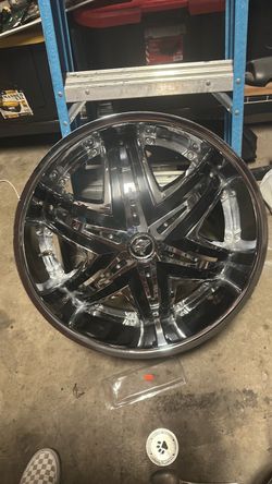 Chrome Black Split-Spoke Custom Wheel Rim