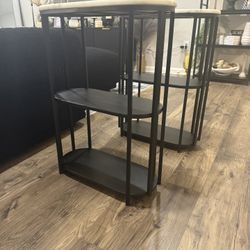 Marble/Black End Tables
