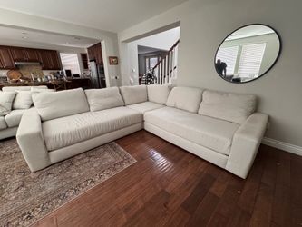 Cream Living Spaces Sectional