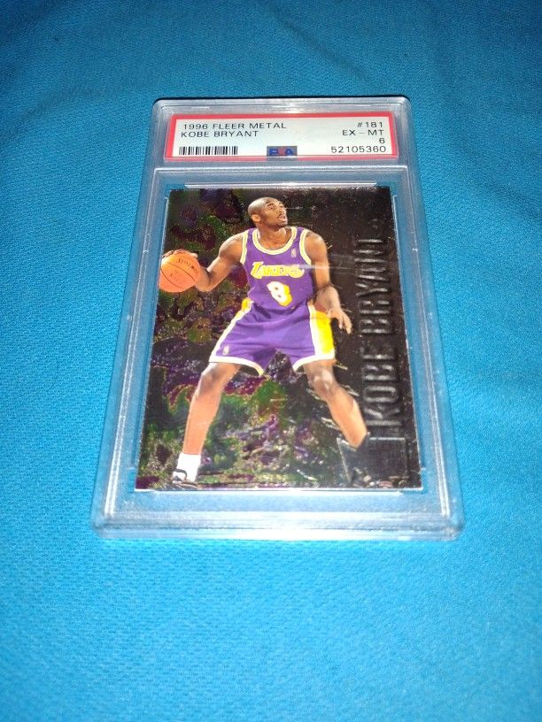 PSA Graded Kobe Bryant Basketball Card 1996 Fleer Metal #181