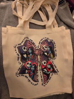 Jack and Sally tote bag