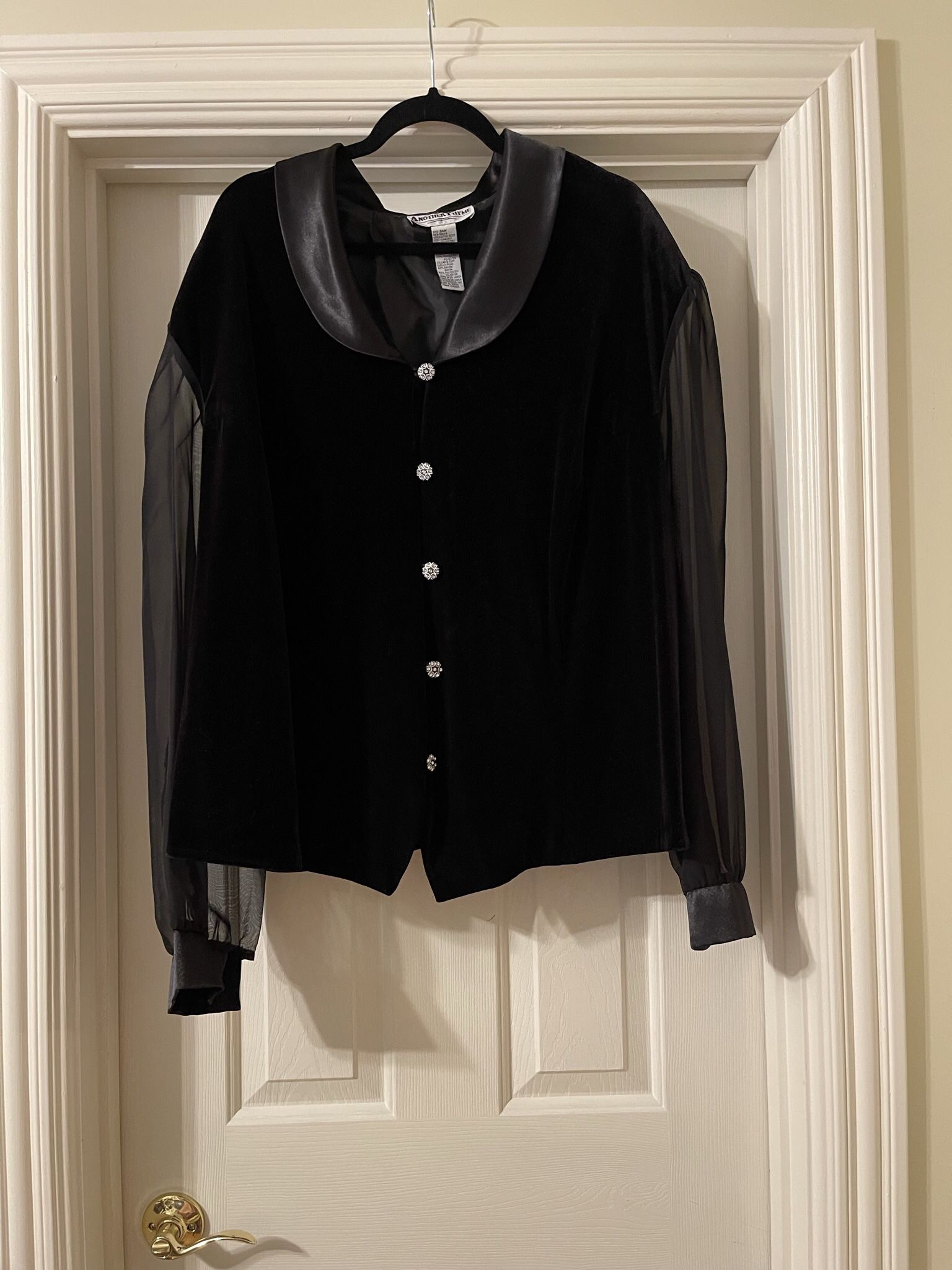 Another Thyme Black Plus Size Blouse