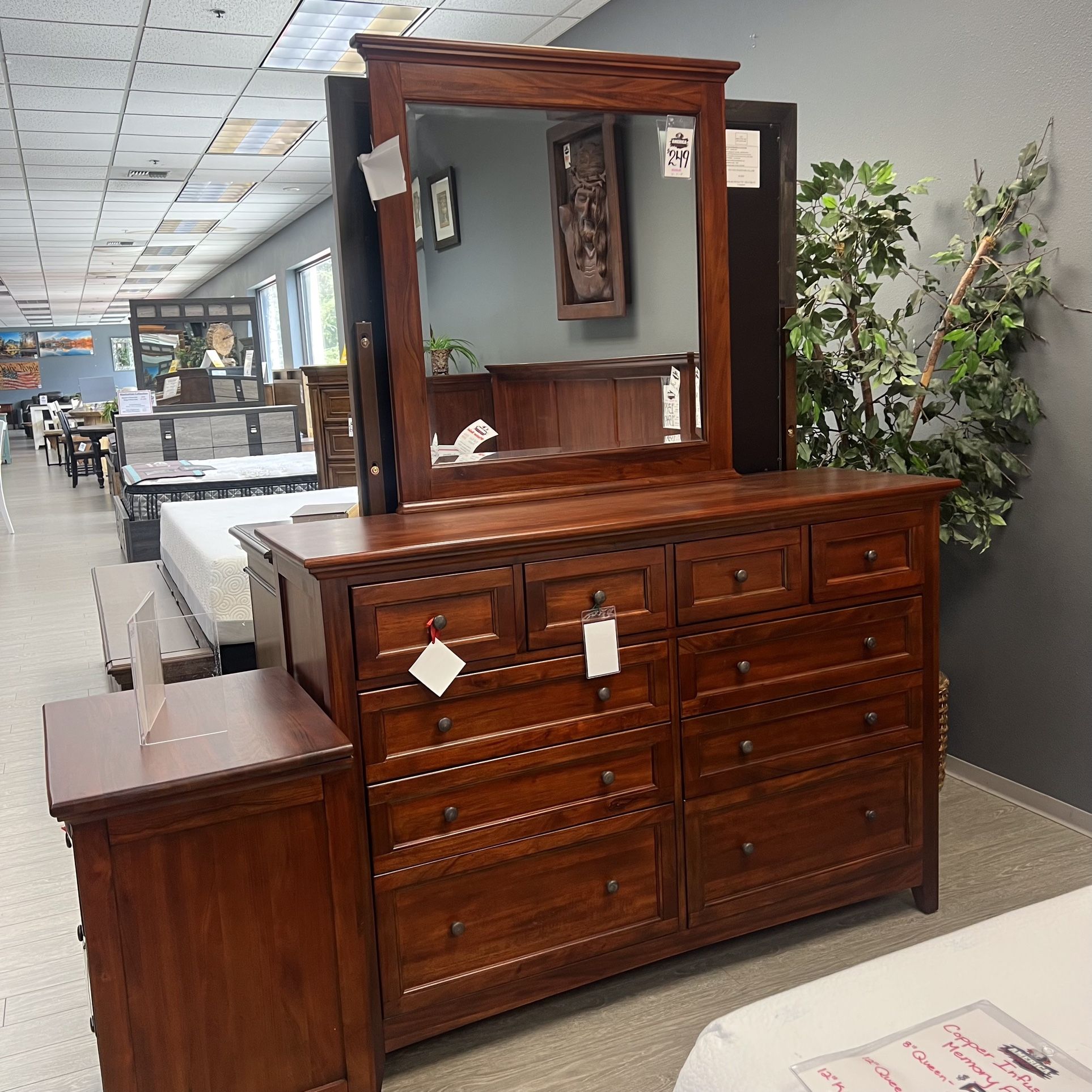 Cherry Brown Solid Wood Dresser - New Traditions Collection 