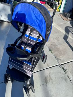 Kolcraft Lightweight Foldable Baby Stroller – Blue/Black