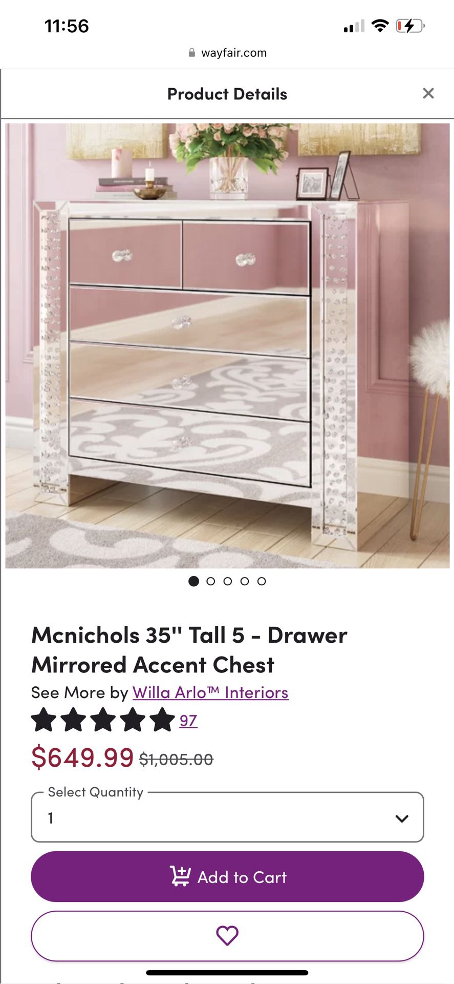 Mirrored Dresser 