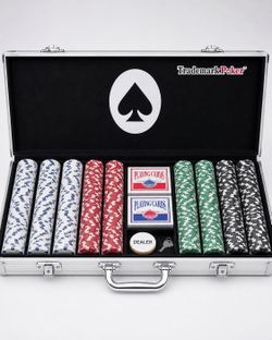 Complete Poker Chip Set with Aluminum Case