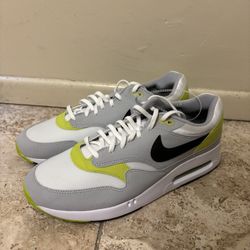 Nike Air Max 1 86 OG G Mens Sz 12 Wolf Grey Black White Bright Cactus DV1403 004