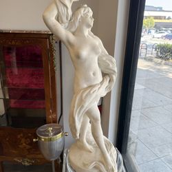 Marble sculpture, perhaps Jean Jacques Pradier  On Lucite Stand