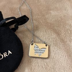 Pandora 925 Silver Butterfly Necklace